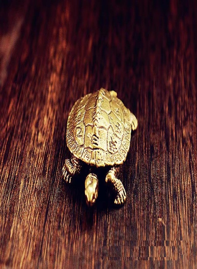 ALHBEJT Brass Turtle Brass Tortoise Statue Figure Home Office Decorative Ornament Collectible (1PCS) - Image 4